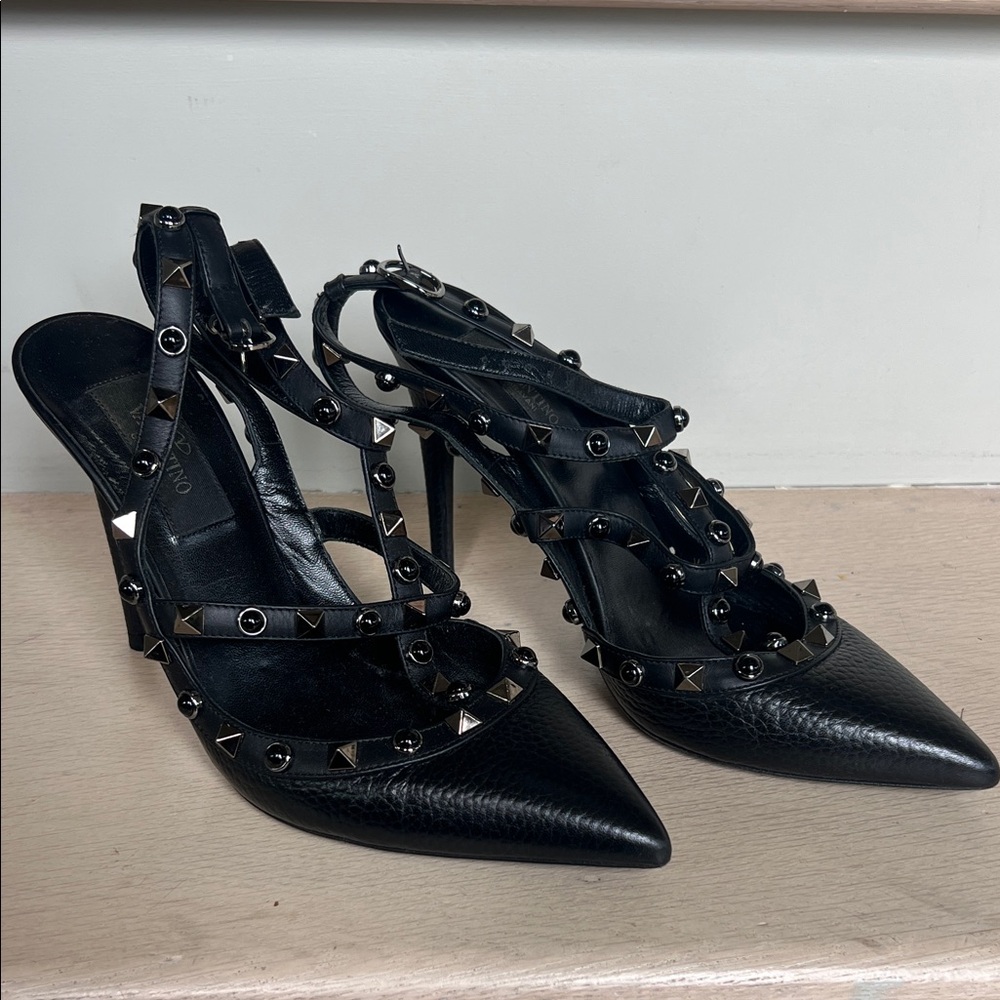 Valentino Black Studded Heels
